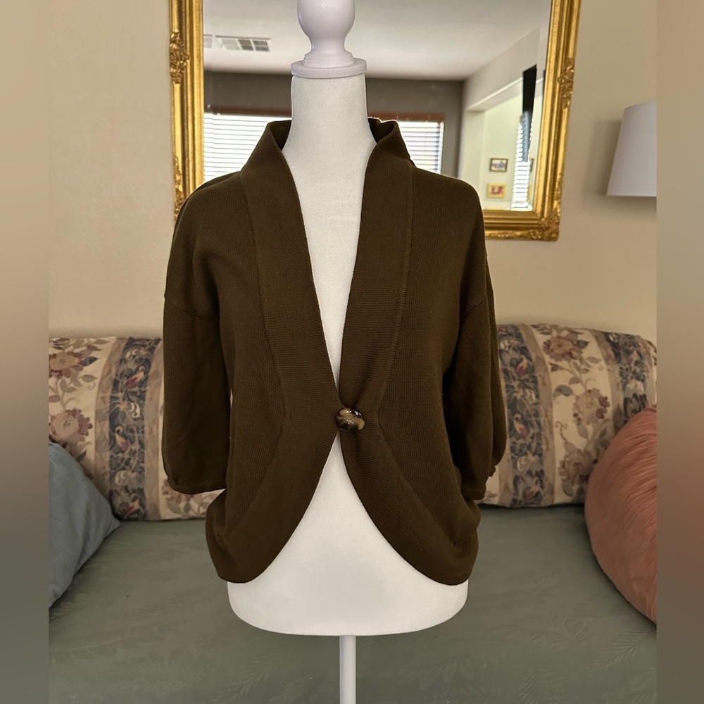 Ann Taylor Olive Cardigan Sweater